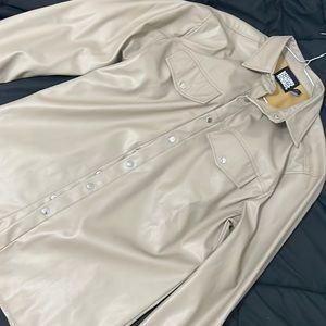 Faux leather shirt